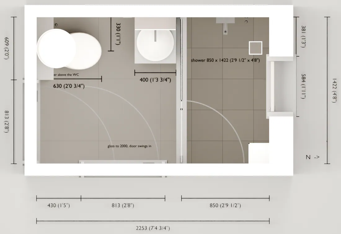Bathroom plan, version 6 of 13.