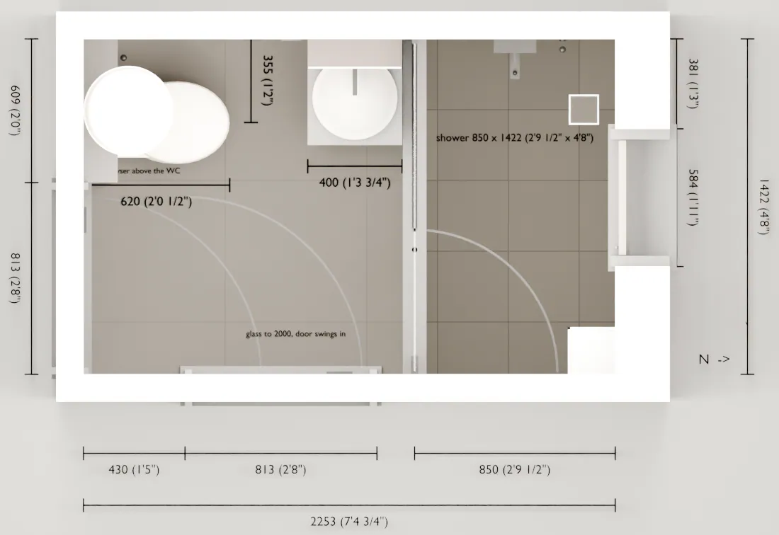 Bathroom plan, version 8 of 13.